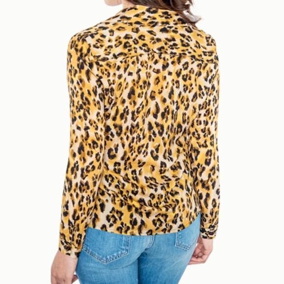 Leylie Los Angeles Go To Button Up Shirt Animal Print Italian Rayon Tailored Fit - Picture 2 of 11
